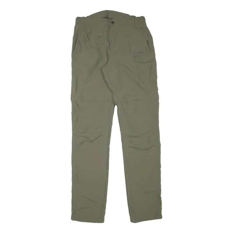 46 Nord Mens Cotton Blend Green Slim Tapered Trousers W27 L32 Casual Outdoor Zip 1