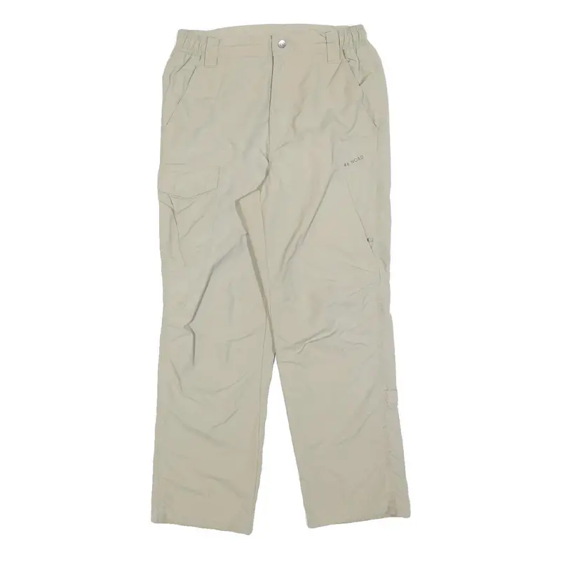46 Nord Womens Polyester Blend Beige Regular Straight Trousers W28 L26 Cargo Zip 1