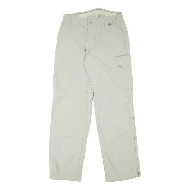 5C Mens Polyester Blend Beige Regular Zip Trousers Cargo Pocket W30 L30 1