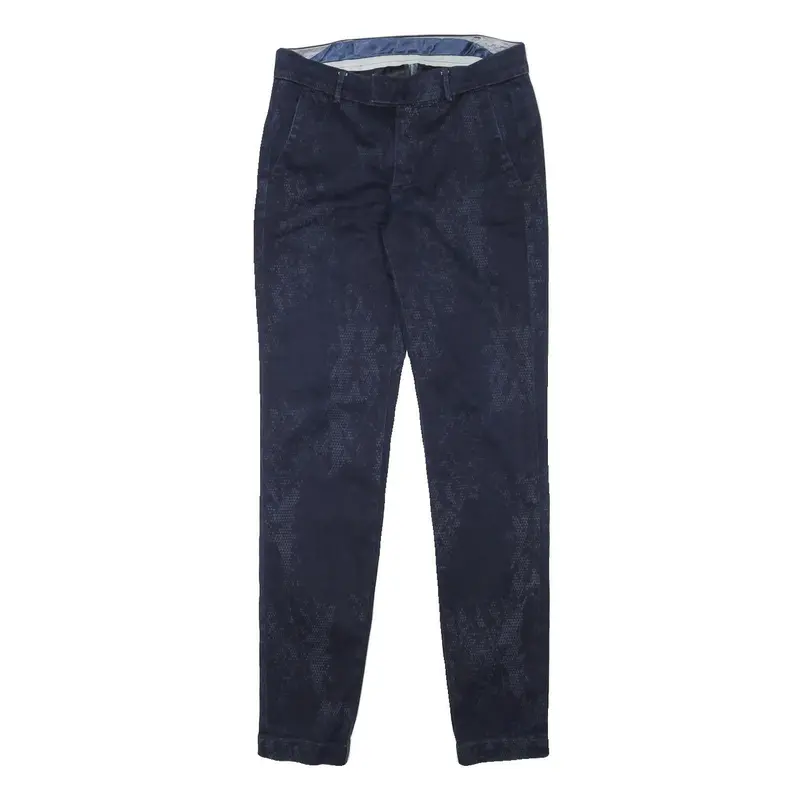 7 For All Mankind Womens Cotton Blend Navy Slim Skinny Trousers W27 L30 Stylish 1
