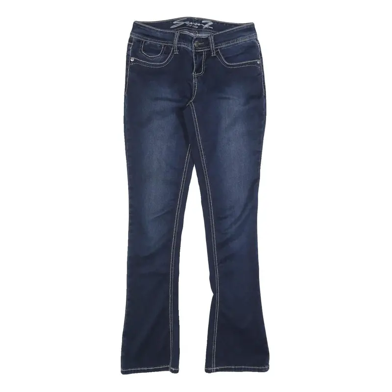 7 For All Mankind Womens Jeans Blue Slim Bootcut Denim Medium W28 L32 Stylish 1