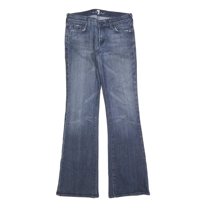 7 For All Mankind Womens Jeans Blue Slim Flared Denim Medium W28 L32 Stylish 1