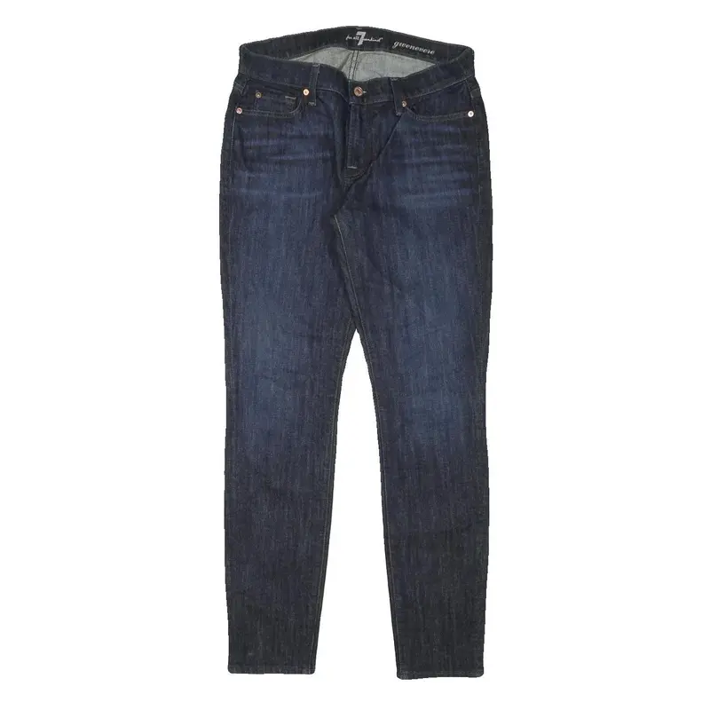 7 For All Mankind Womens Jeans Blue Slim Skinny Denim Medium W29 L29 1