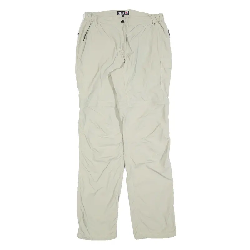 8848 Womens Polyester Blend Beige Regular Leg Trousers W30 L34 Outdoor Zip 1