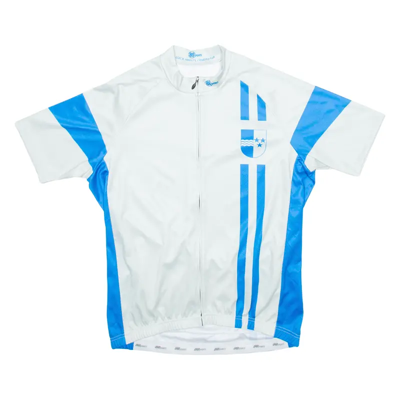 89 Sports Full Zip Cycling Mens Jersey Grey L 1