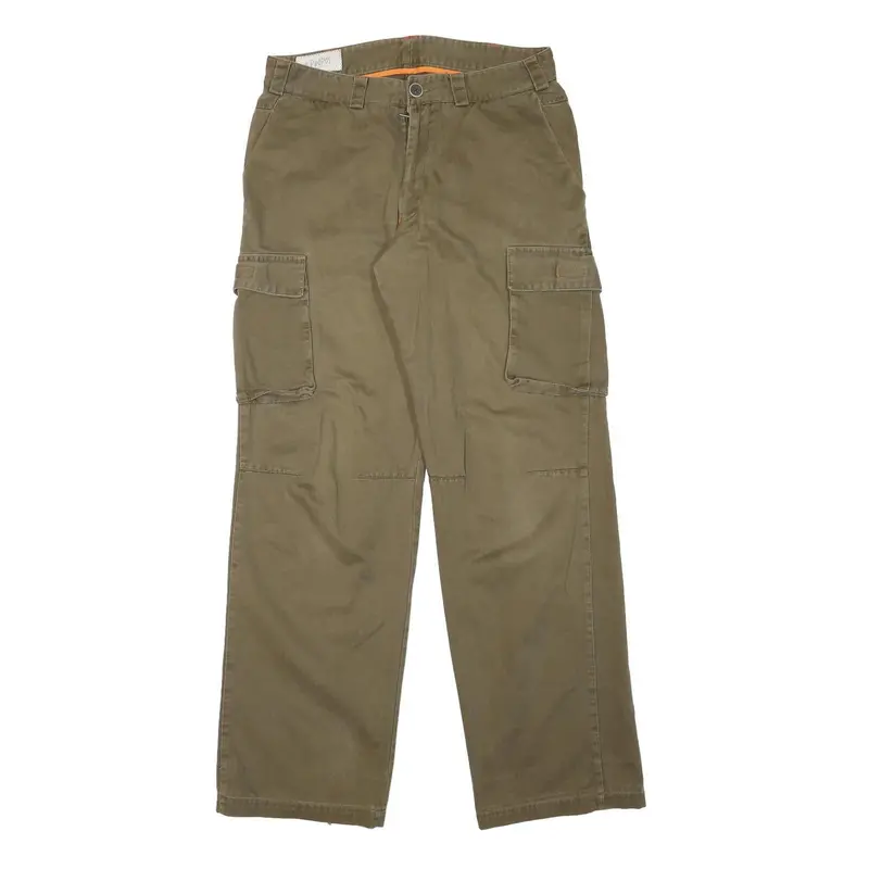 A Propos Mens Cotton Blend Green Regular Cargo Trousers W31 L32 Casual Workwear 1
