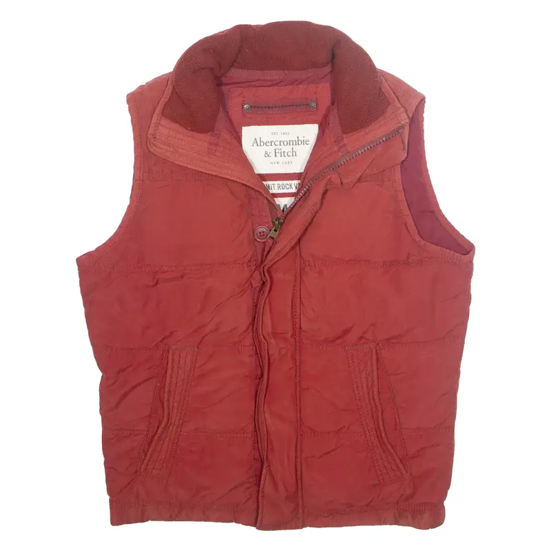 Abercrombie & Fitch Mens Gilet Red Usa M 1