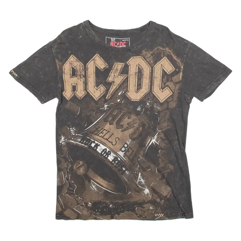 Ac/Dc Mens Band T-Shirt Brown S 1