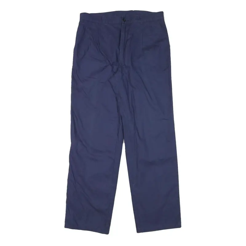 Ackermann Mens Polyester Blend Navy Regular Fit Straight Leg Trousers W31 L30 1