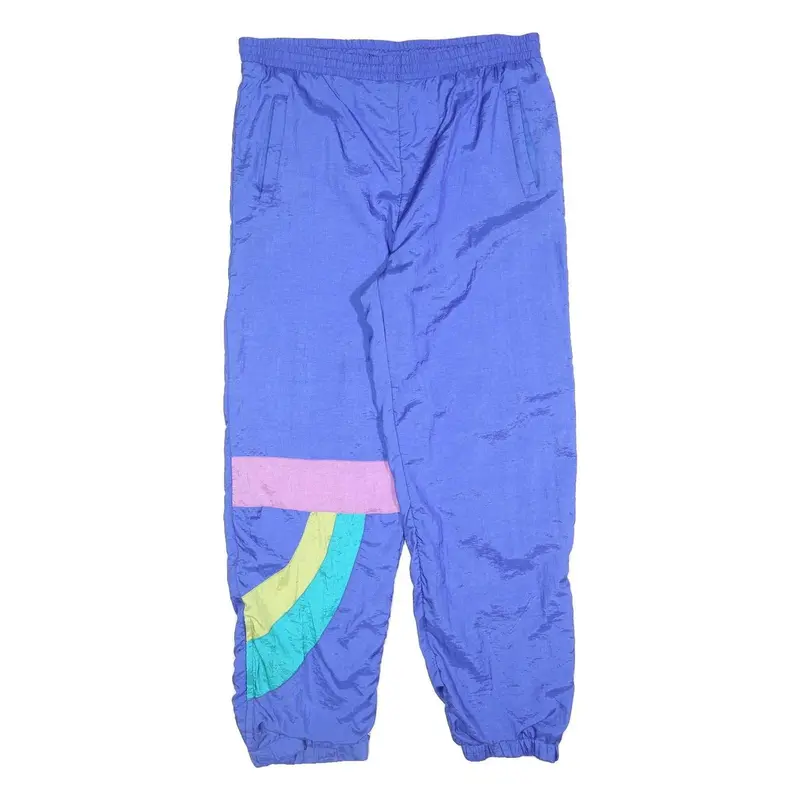 Action Sportswear Mens Joggers Blue & Pink L W34 L30 Colourblock Relaxed Tapered 1