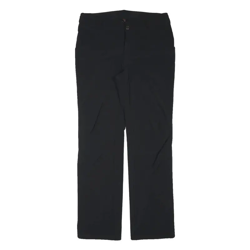 Active Mens Polyester Blend Black Regular Fit Straight Leg Trousers W32 L31 1