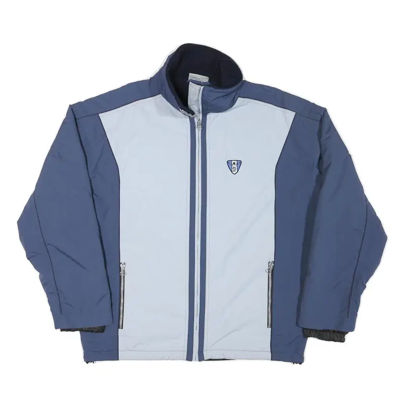 Active Wear Mens Blue & Light Blue Sporty Outdoor Jacket L Polyester Blend Zip 1