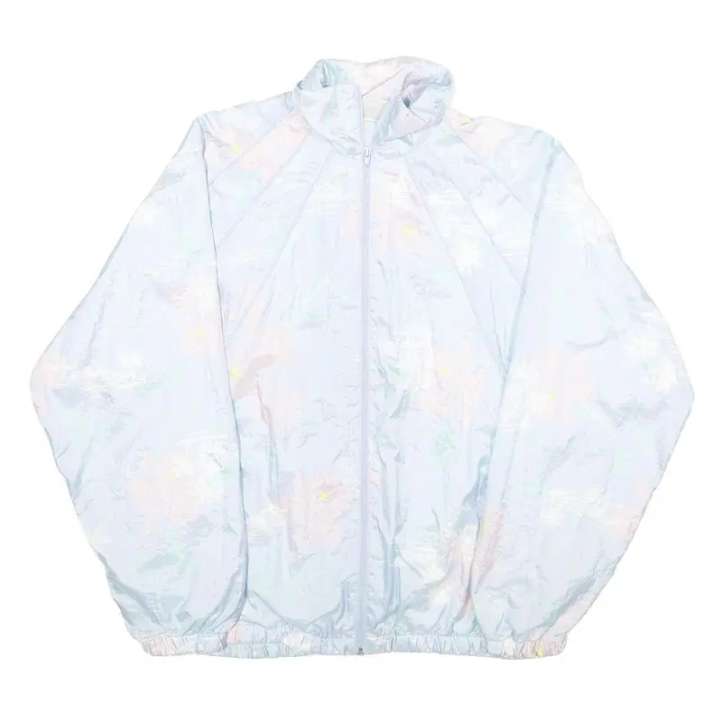 Active Womens Blue Nylon Zip Jacket L Lightweight Casual Outdoor 1