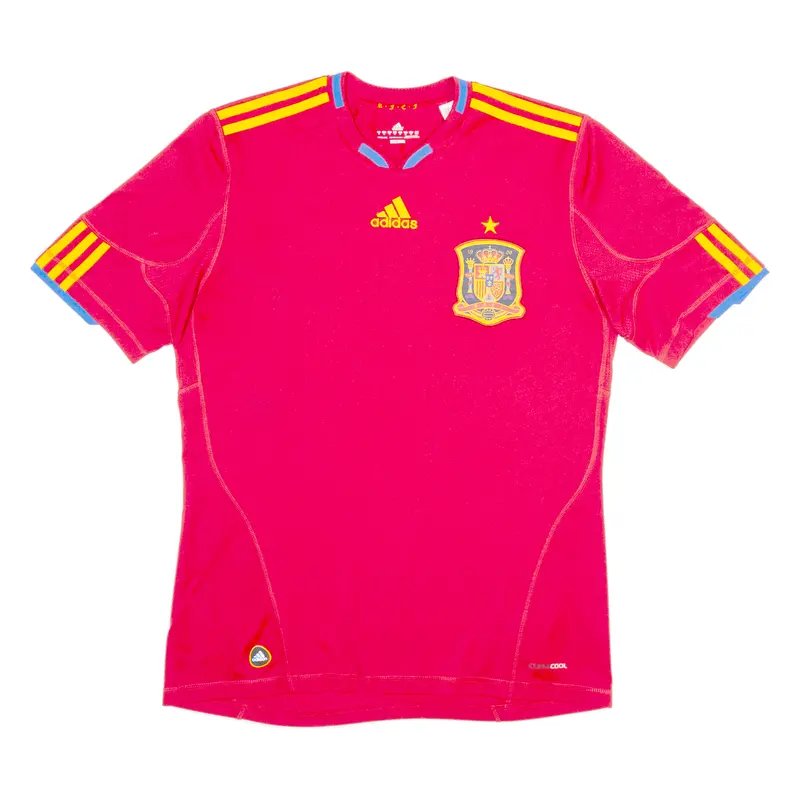 Adidas 2010 Spain Home Kit Mens Football Shirt Jersey Red V-Neck M 1