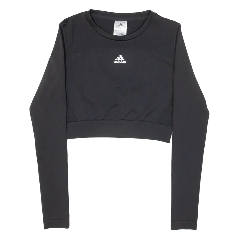 Adidas Cropped Womens Sweatshirt Black S 1