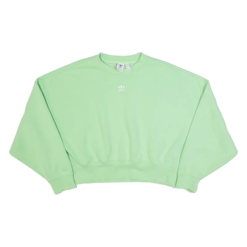 Adidas Cropped Womens Sweatshirt Green Uk 12 1