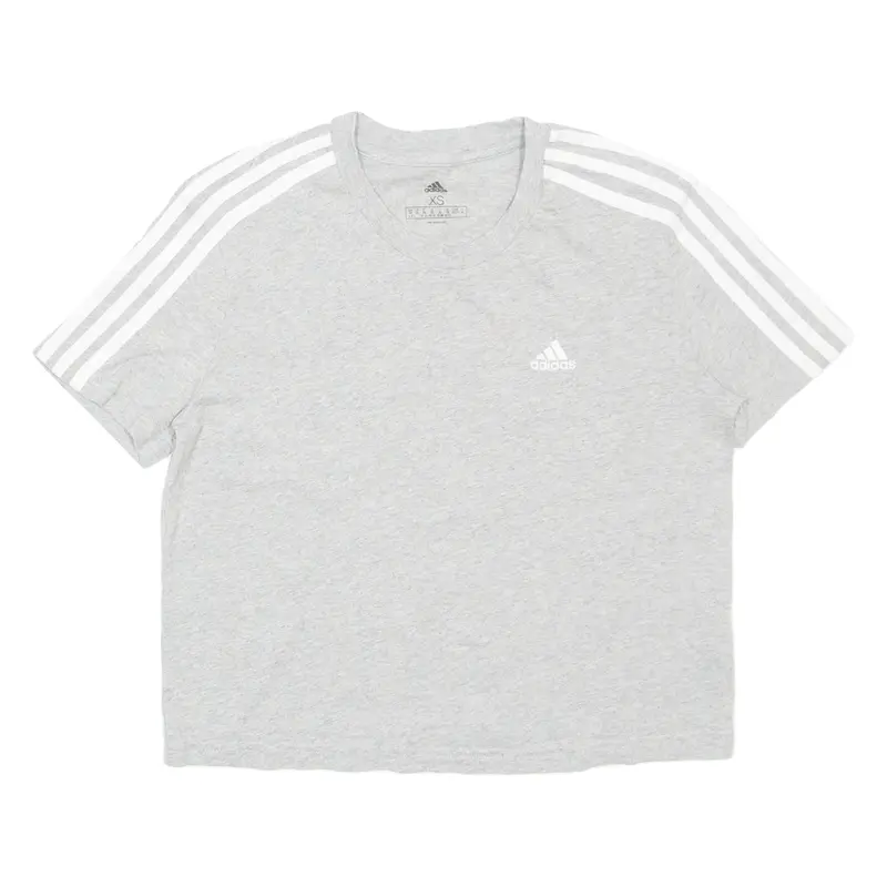 Adidas Cropped Womens T-Shirt Grey Xs 1