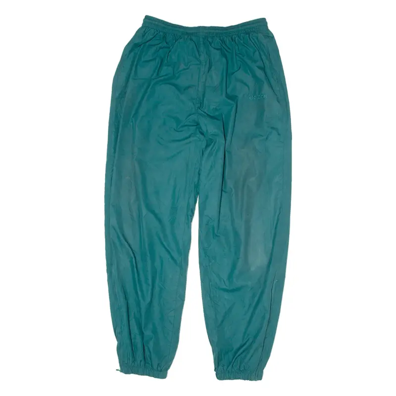 Adidas Cuffed Lined Mens Track Pants Green 90S Tapered L W28 L30 1