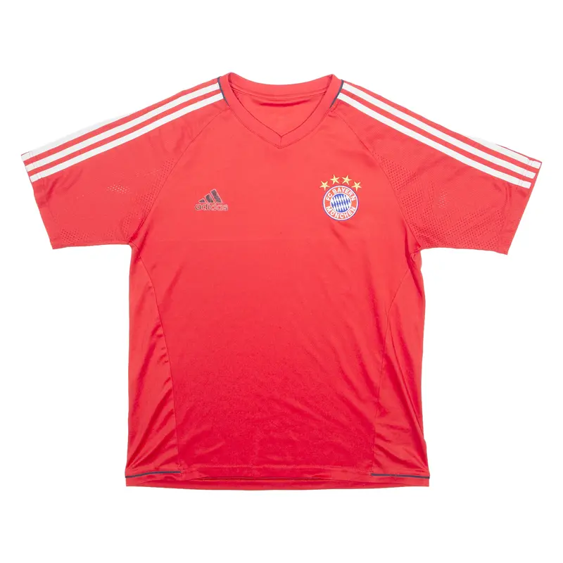 Adidas Fc Bayern Munich Mens Football Shirt Jersey Red V-Neck M 1