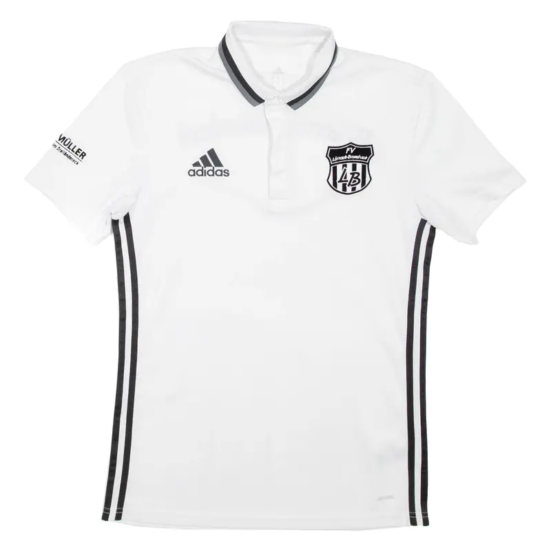 Adidas Fv Lörrach-Brombach Mens Football Shirt T-Shirt White Button Neck S 1