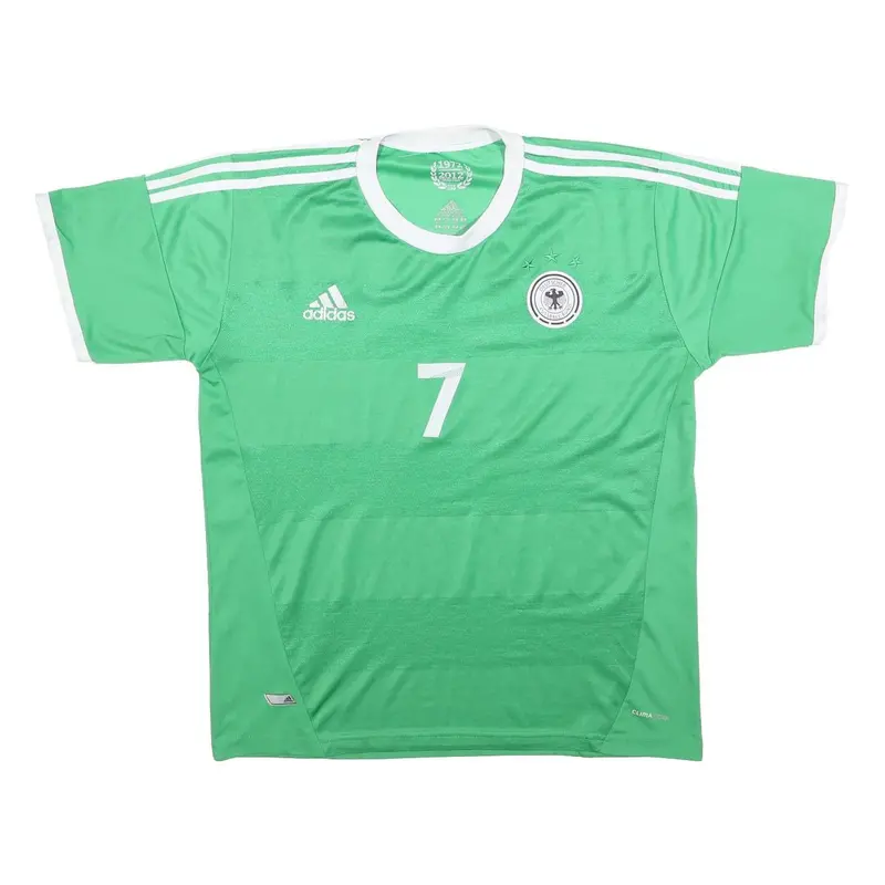 Adidas German 2012-13 Away Football Shirt Schweinsteiger 7 Mens Green & White Xl 1