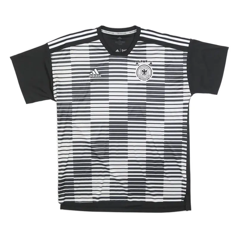 Adidas Germany 2017-18 Training Mens Black T-Shirt Xl Short Sleeve Football 1