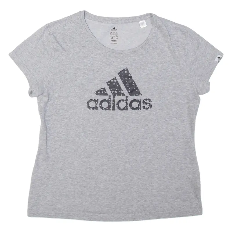 Adidas Girls T-Shirt Grey M 1