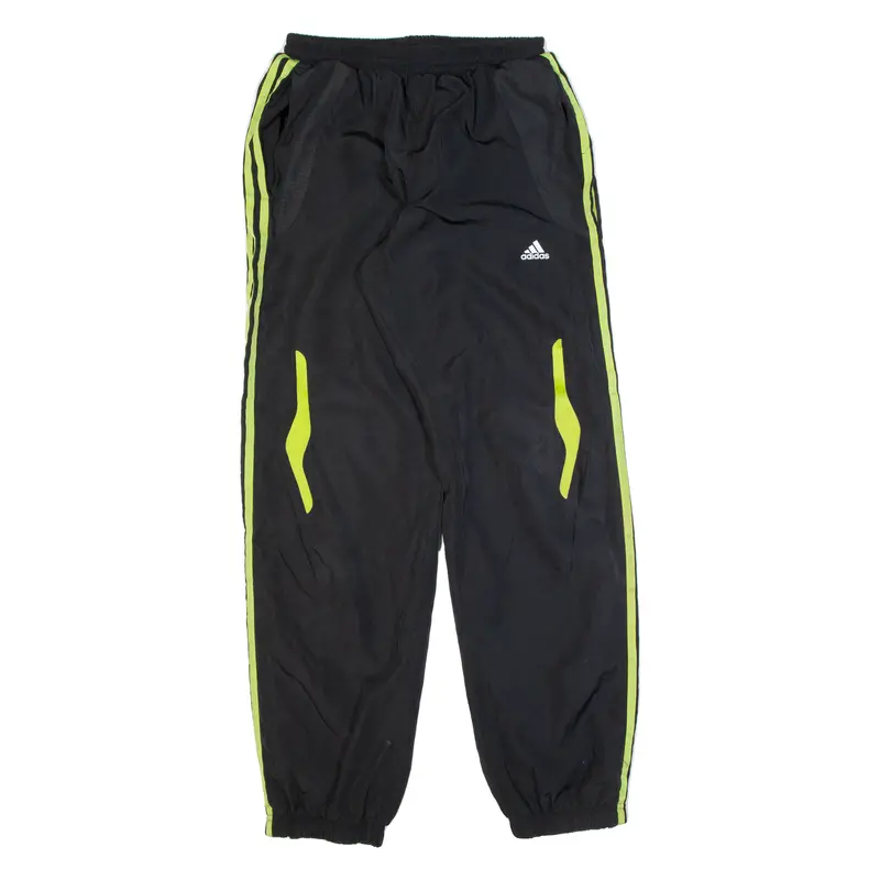 Adidas Lined Mens Track Pants Black Tapered S W26 L31 1