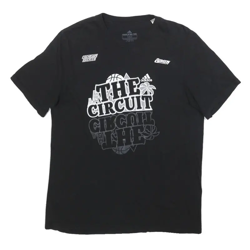 Adidas Mens Black The Circuit Graphic T-Shirt M Short Sleeve Crew Neck 1
