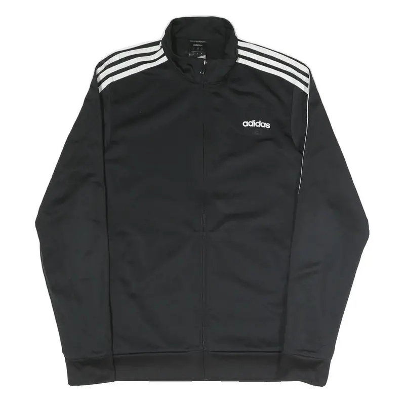 Adidas Mens Black & White Classic Jacket M Polyester Blend Zip Sportswear 1