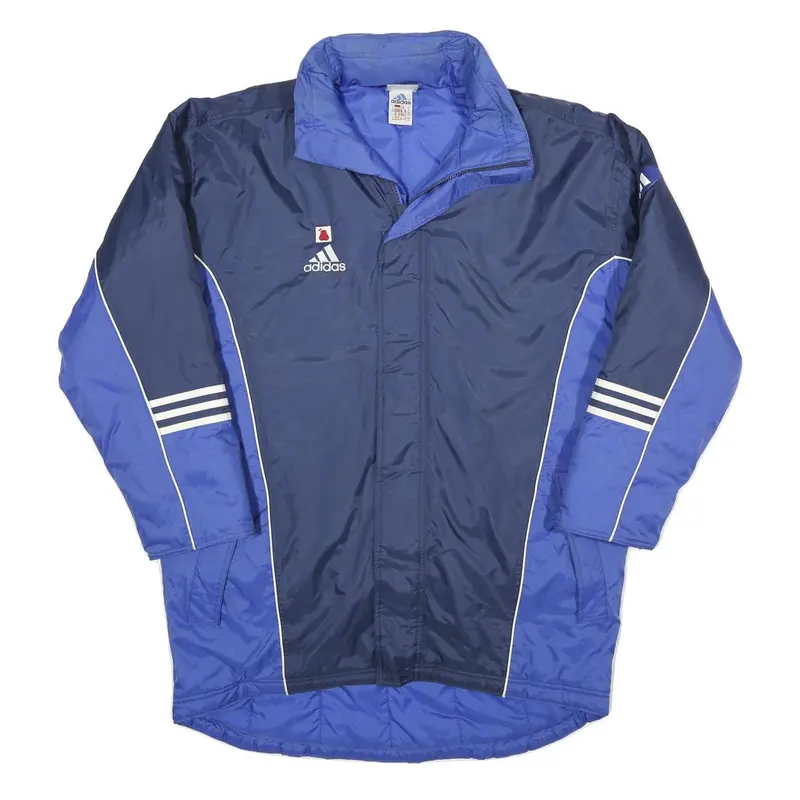 Adidas Mens Blue & Navy Zip Jacket L Polyamide Sportswear Long Sleeve Casual 1