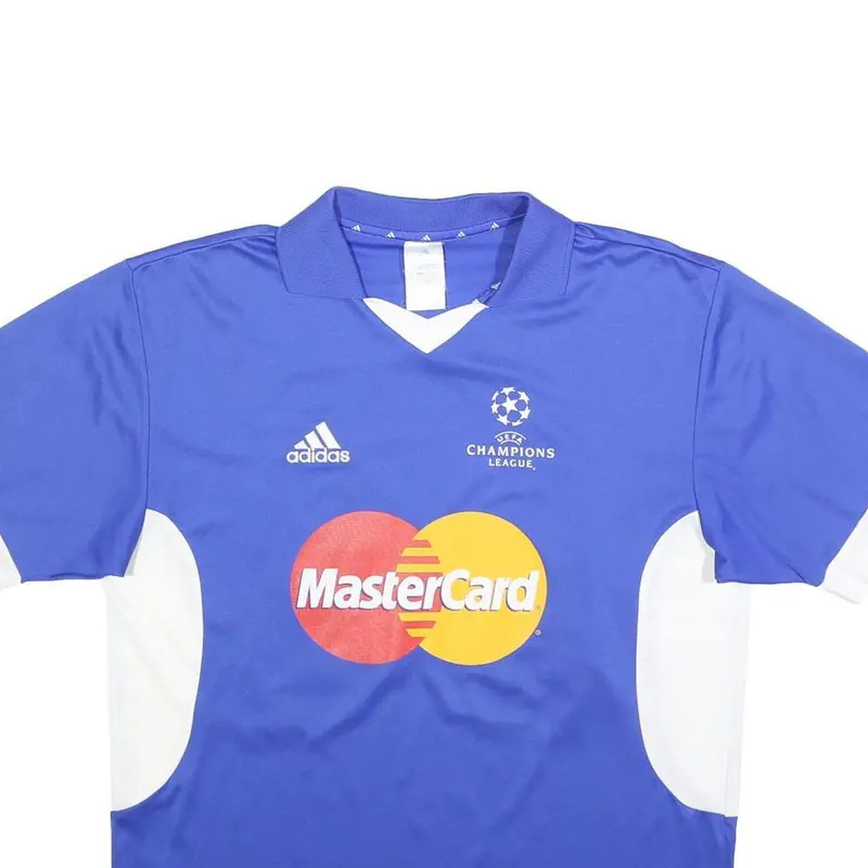 Adidas Mens Blue & White Uefa Champions League Football Shirt M Short Sleeve 2