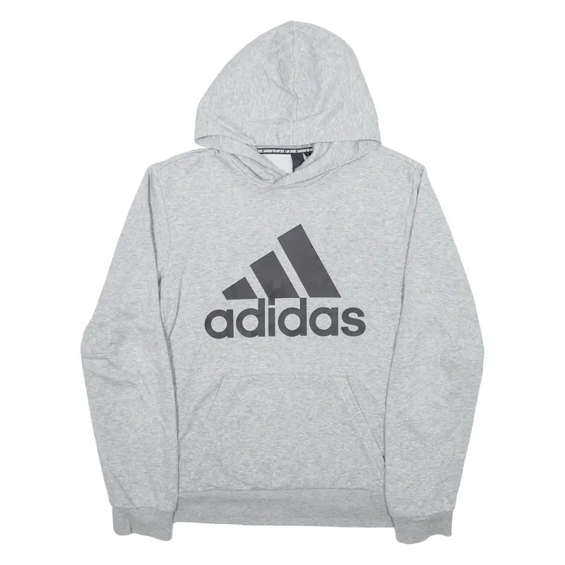Adidas Mens Grey Hoodie S 1