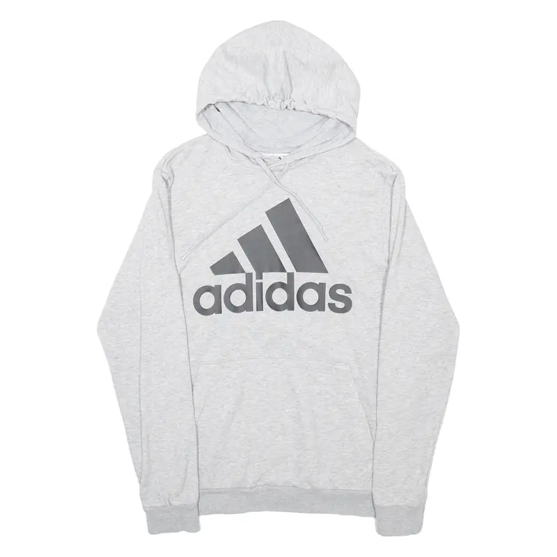 Adidas Mens Grey Hoodie S 1