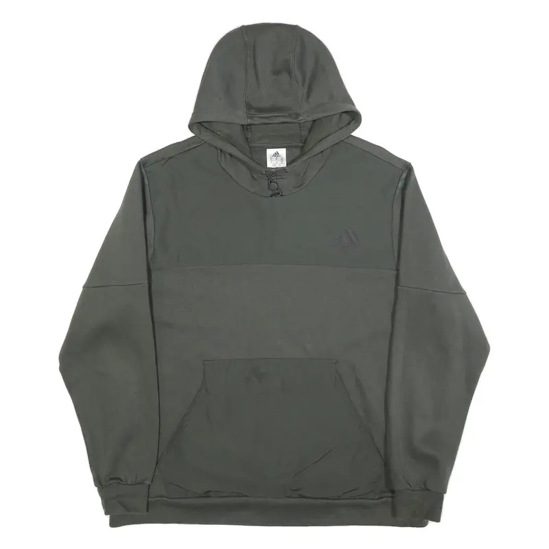 Adidas Mens Grey Hoodie Xl Cotton Blend Pullover Casual Sportswear 1