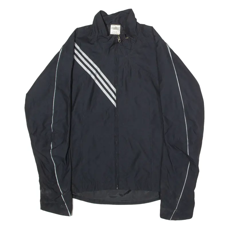 Adidas Mens Jacket Black Nylon Striped L 1