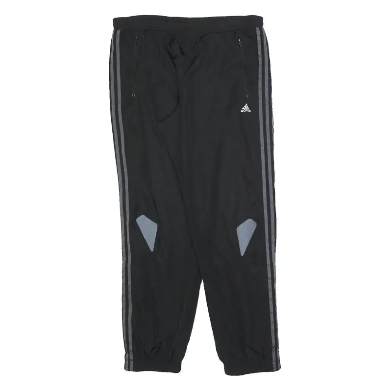 Adidas Mens Joggers Black & Grey Regular Fit Tapered Leg M W35 L32 Sportswear 1