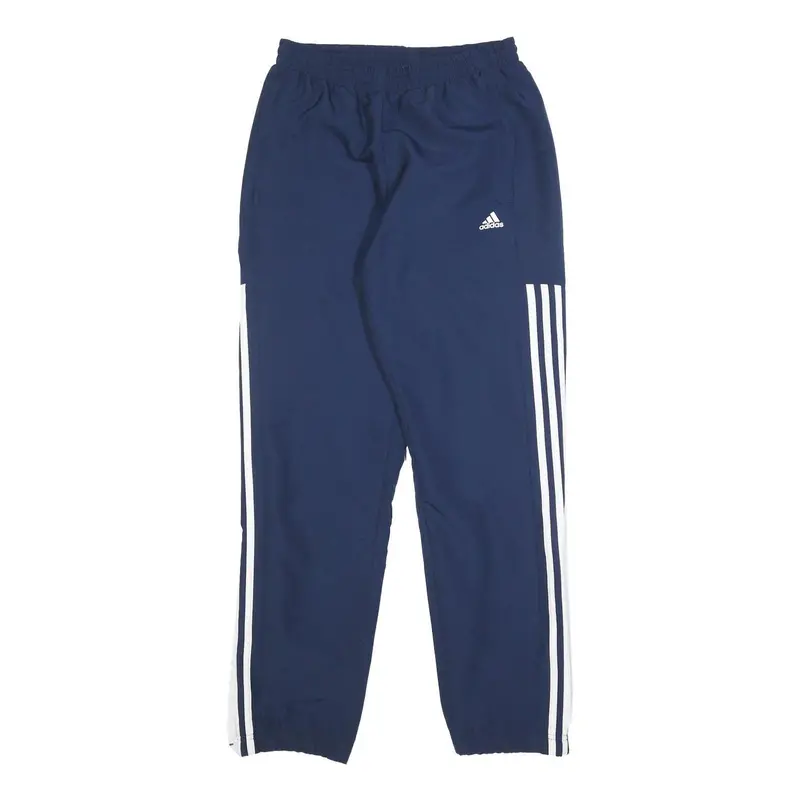 Adidas Mens Joggers Blue White Slim Tapered S W25 L30 Sports Track Pants 1