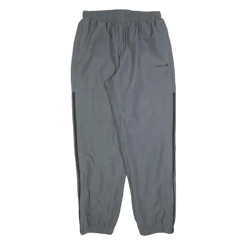 Adidas Mens Joggers Grey & Black Slim Tapered L W30 L30 Polyester Casual Wear 1