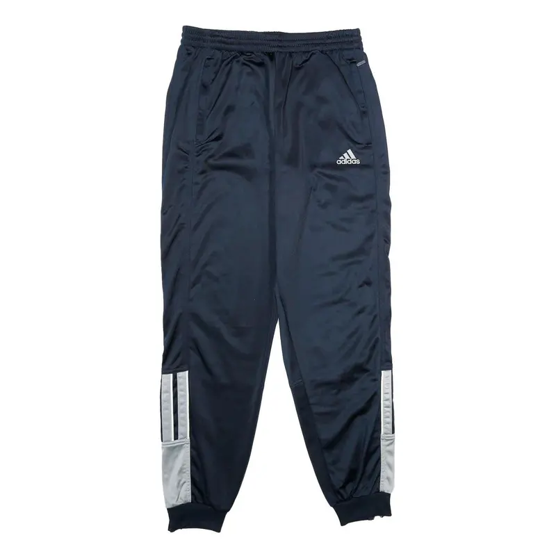 Adidas Mens Joggers Navy Blue & Grey Regular Tapered L W28 L32 Sports Activewear 1
