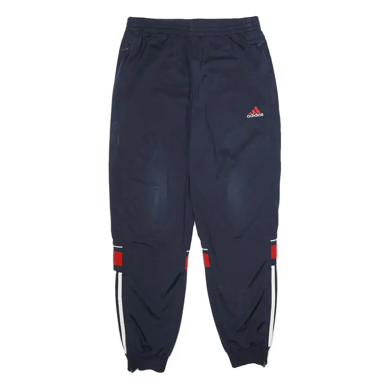 Adidas Mens Joggers Navy Blue & Red Slim Tapered M W30 L32 Sports Casual 1