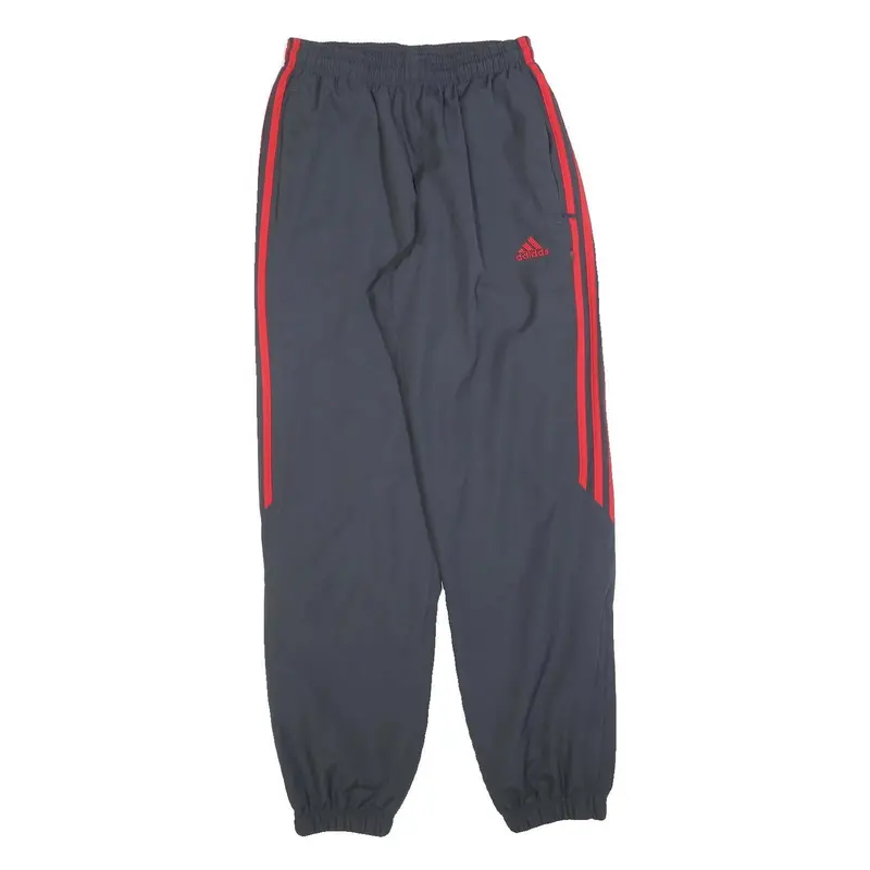 Adidas Mens Joggers Navy Blue & Red Slim Tapered S W26 L30 Track Pants 1