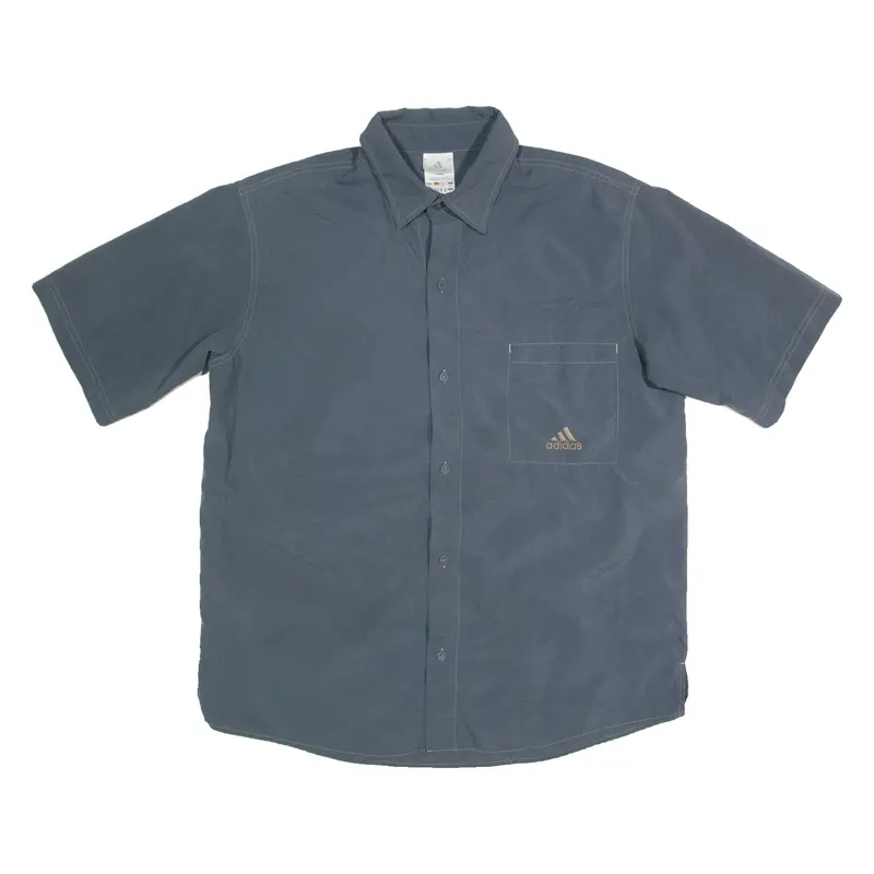 Adidas Mens Plain Shirt Grey M 1