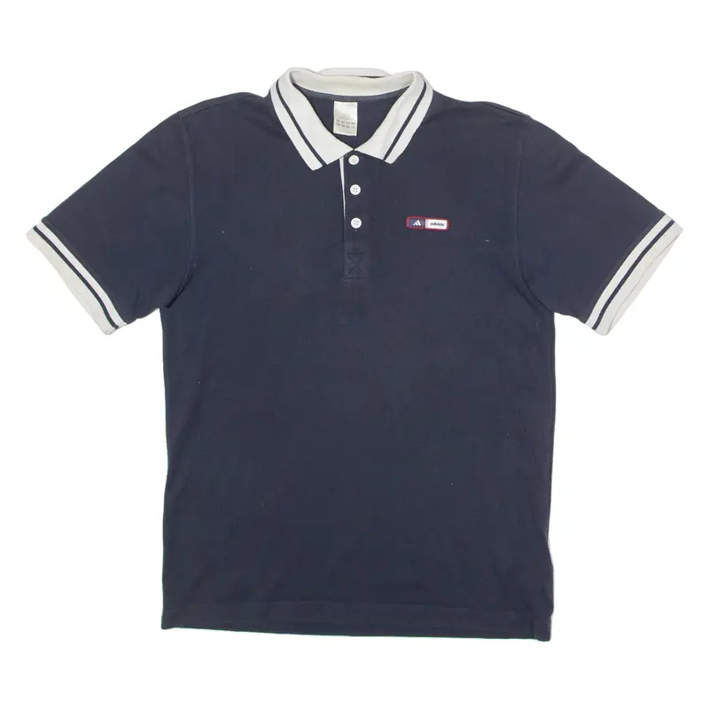 Adidas Mens Polo Shirt Blue S 1
