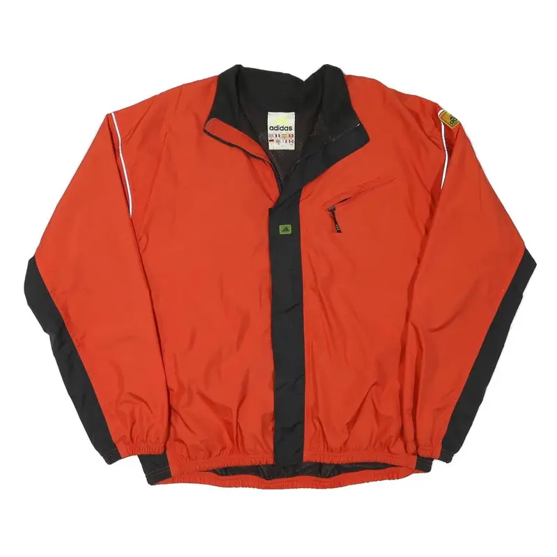 Adidas Mens Red & Black Equipment Track Jacket L Polyester Blend Zip 1