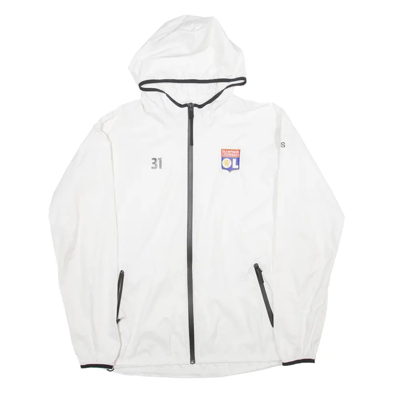 Adidas Mens Shell Jacket White Hooded Xl 1