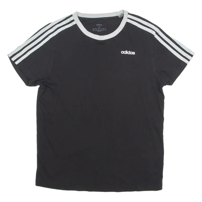 Adidas Mens T-Shirt Black Crew Neck S 1
