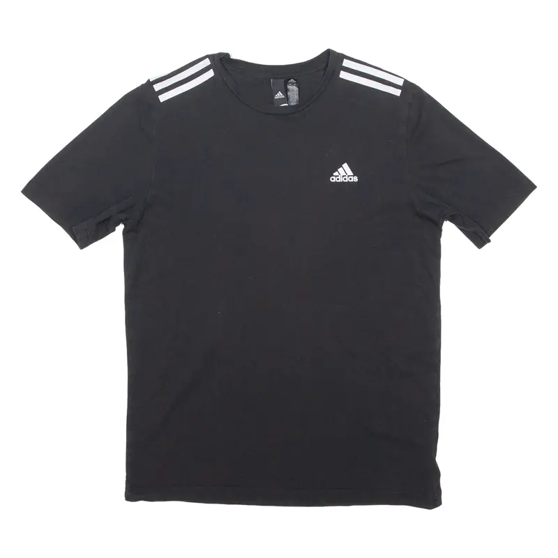 Adidas Mens T-Shirt Black Crew Neck S 1