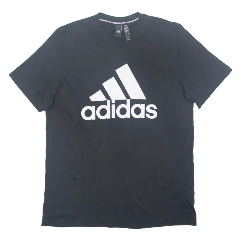 Adidas Mens T-Shirt Black L 1