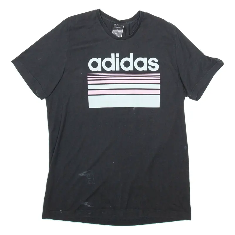 Adidas Mens T-Shirt Black L 1